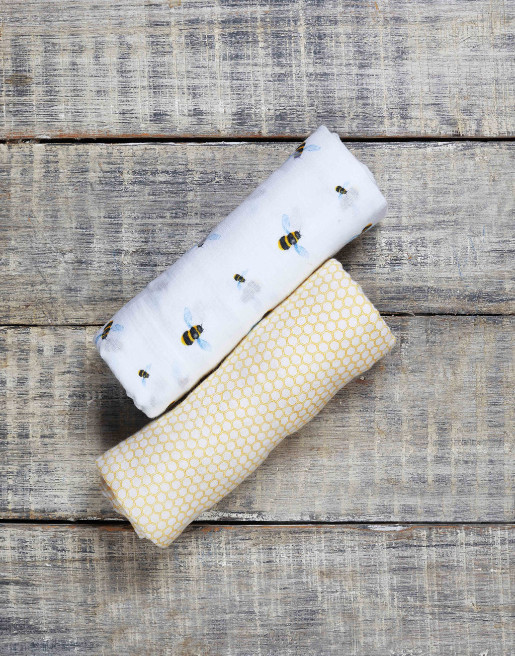 ORGANIC SWADDLE SET - BUSY BEES