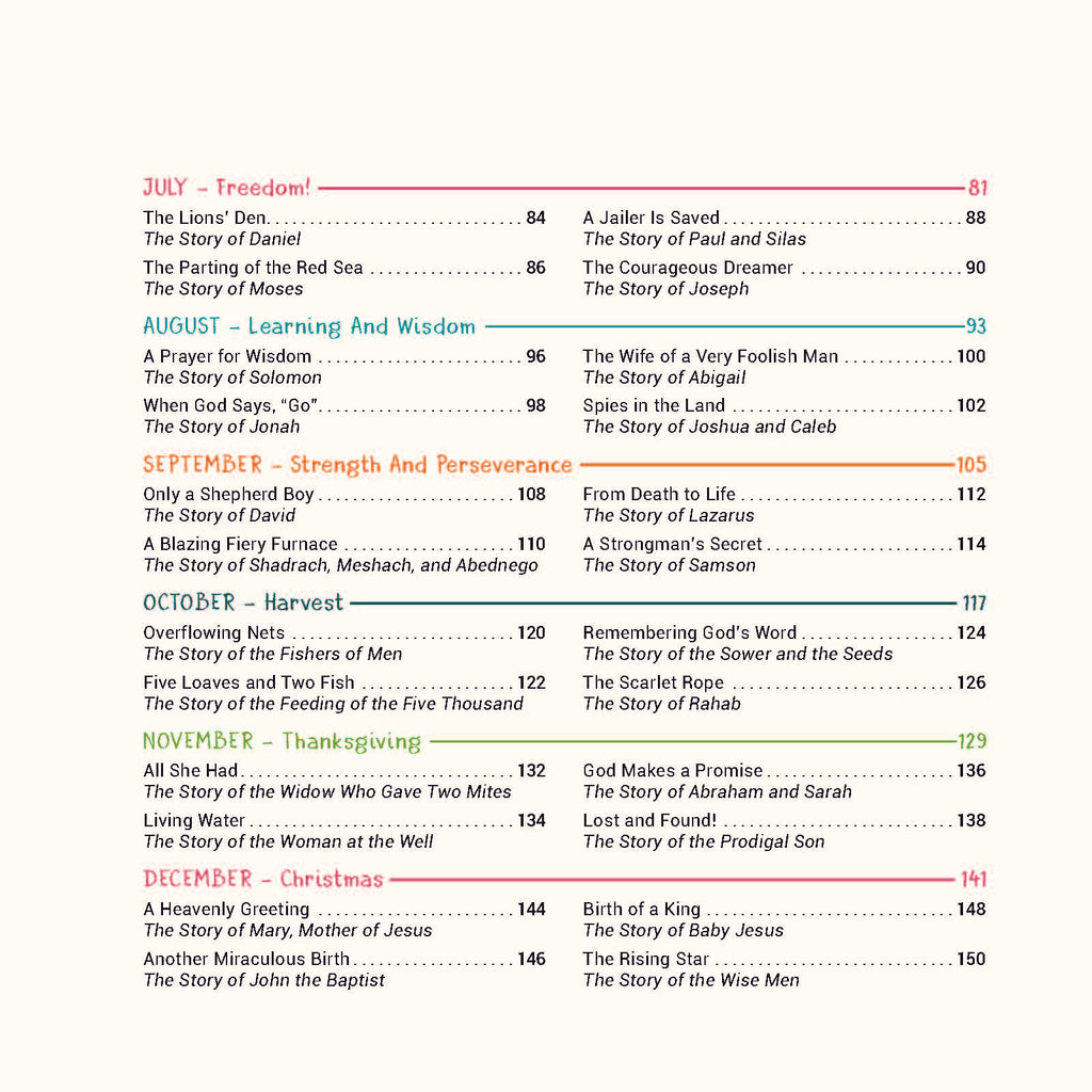 A Year of Bible Stories for kids