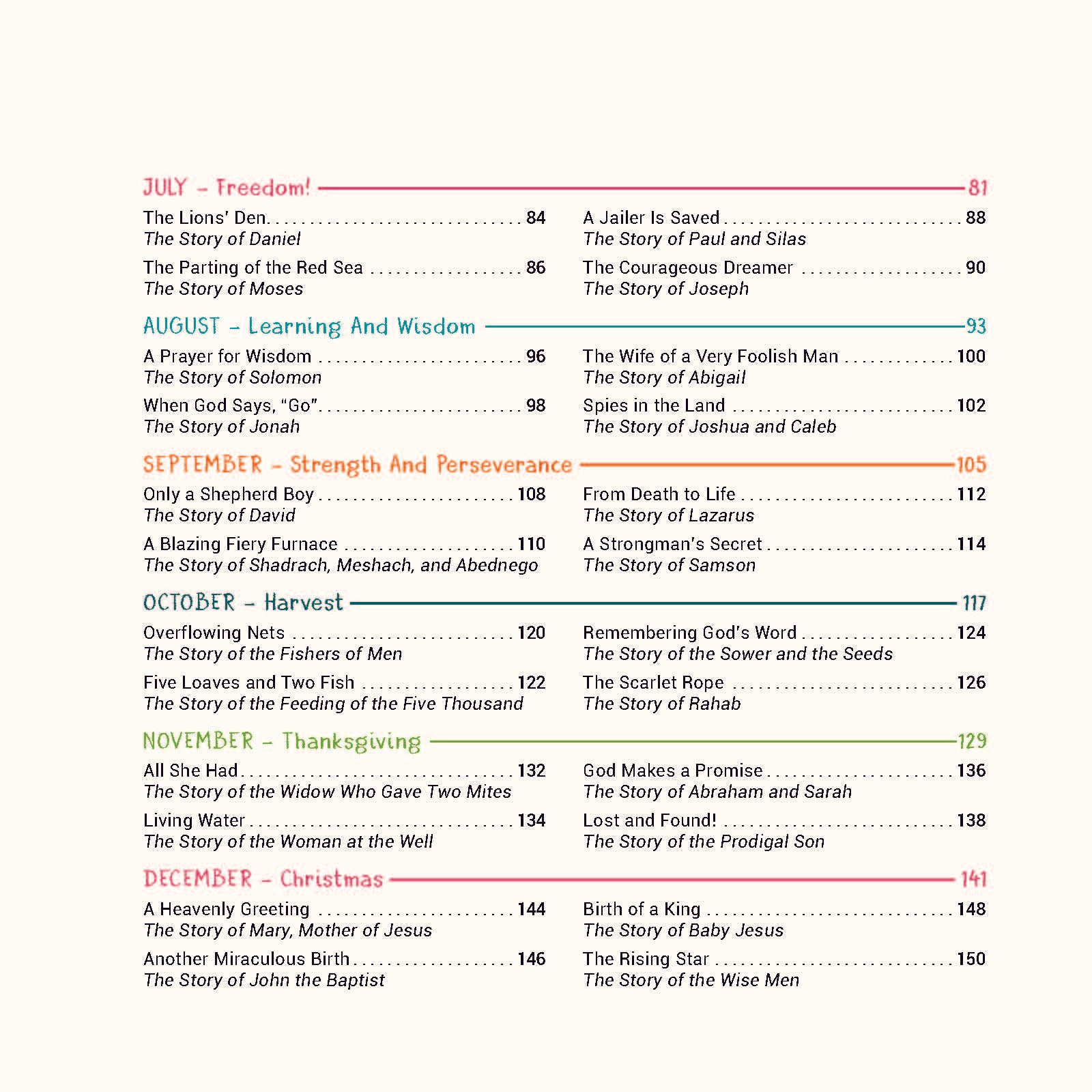 A Year of Bible Stories for kids