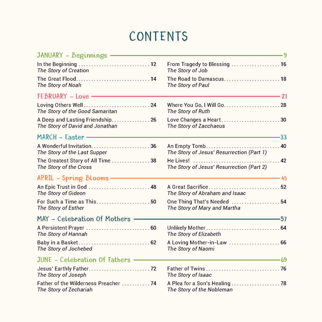 A Year of Bible Stories for kids